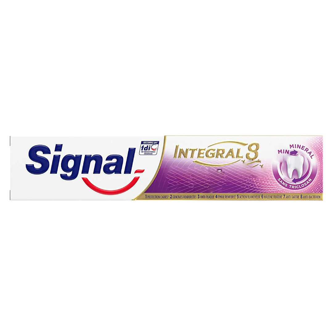 SIGNAL TOOTH PASTE INTEGRAL WHITE 8 ACTION MINERAL 75 ML