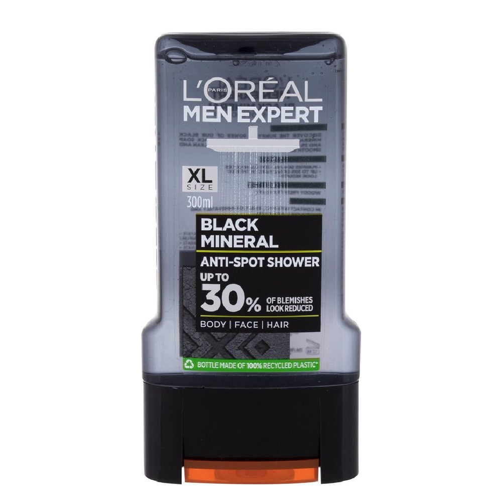 LOREAL MEN EXPERT SHOWER GEL BLACK MINERAL 3IN1 300 ML