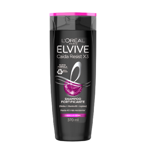 LOREAL ELVIVE SHAMPOO FORTIFICANTE X3 370 ML