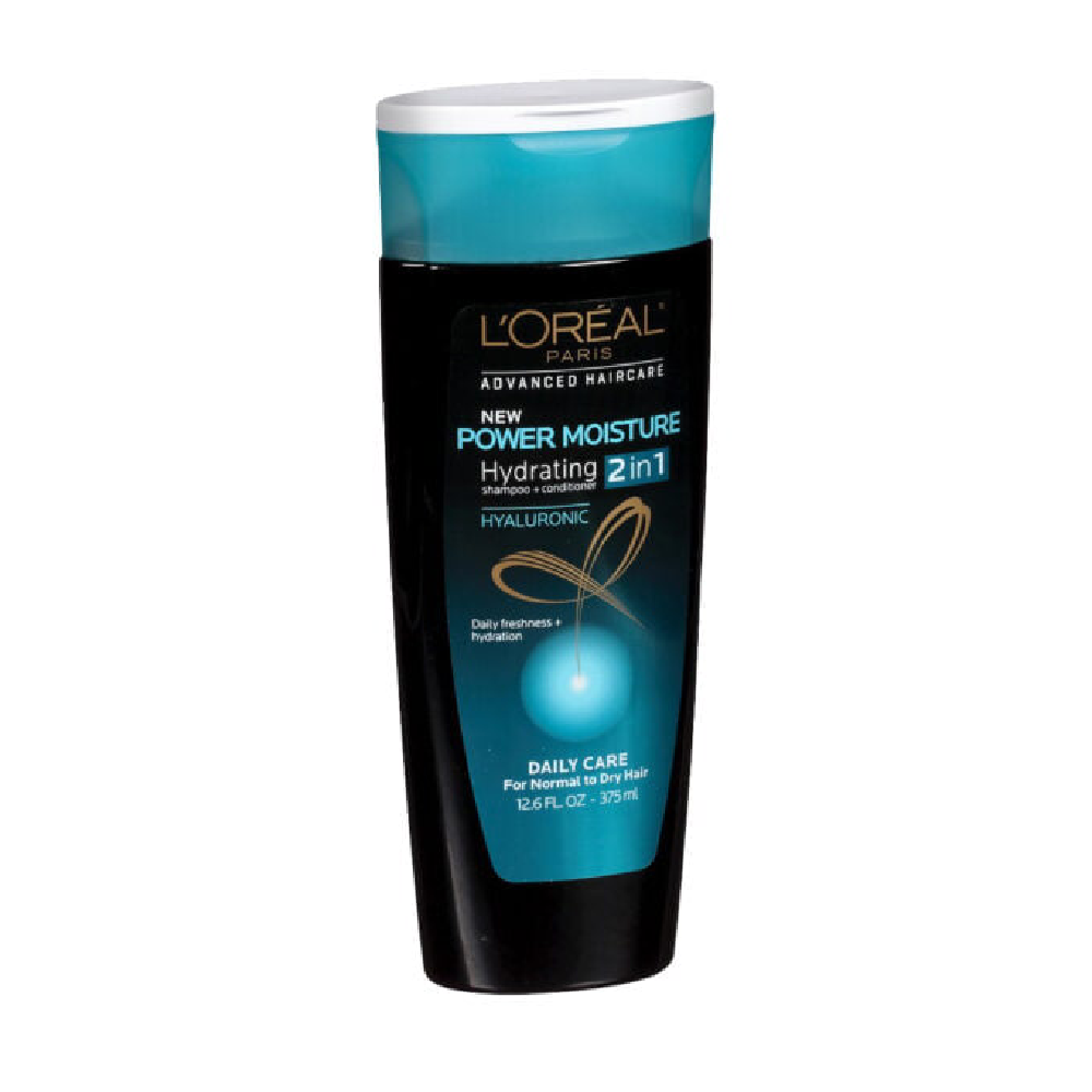 LOREAL SHAMPOO POWER MOISTURE 2IN1 375 ML BASIC