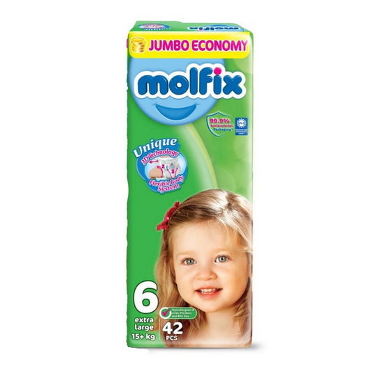 MOLFIX DIAPERS EXTRA LARGE NO6 15 PLUS 42PCS