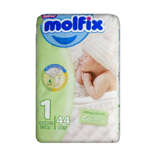 MOLFIX DIAPERS NEW BORN NO1 2-5 KG 44PCS