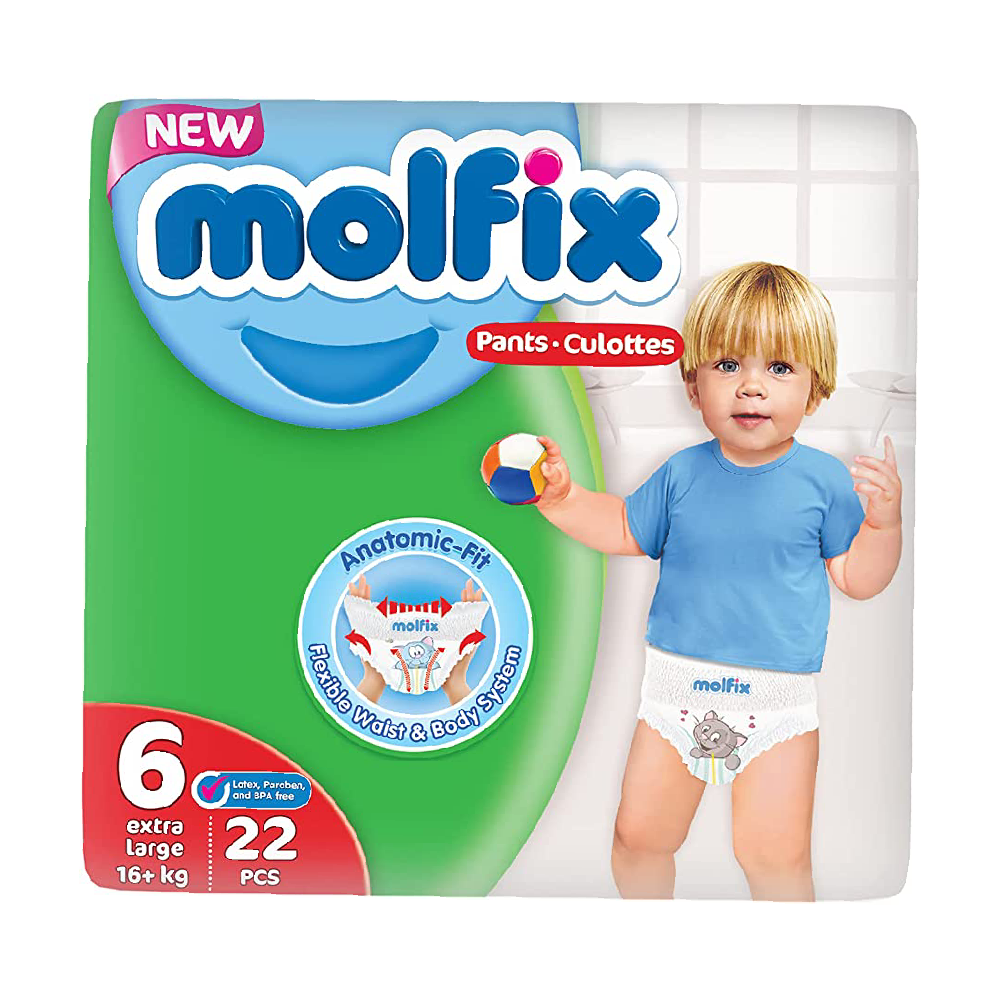 MOLFIX PANTS EXTRA LARGE NO6 15 PLUS KG 22PCS