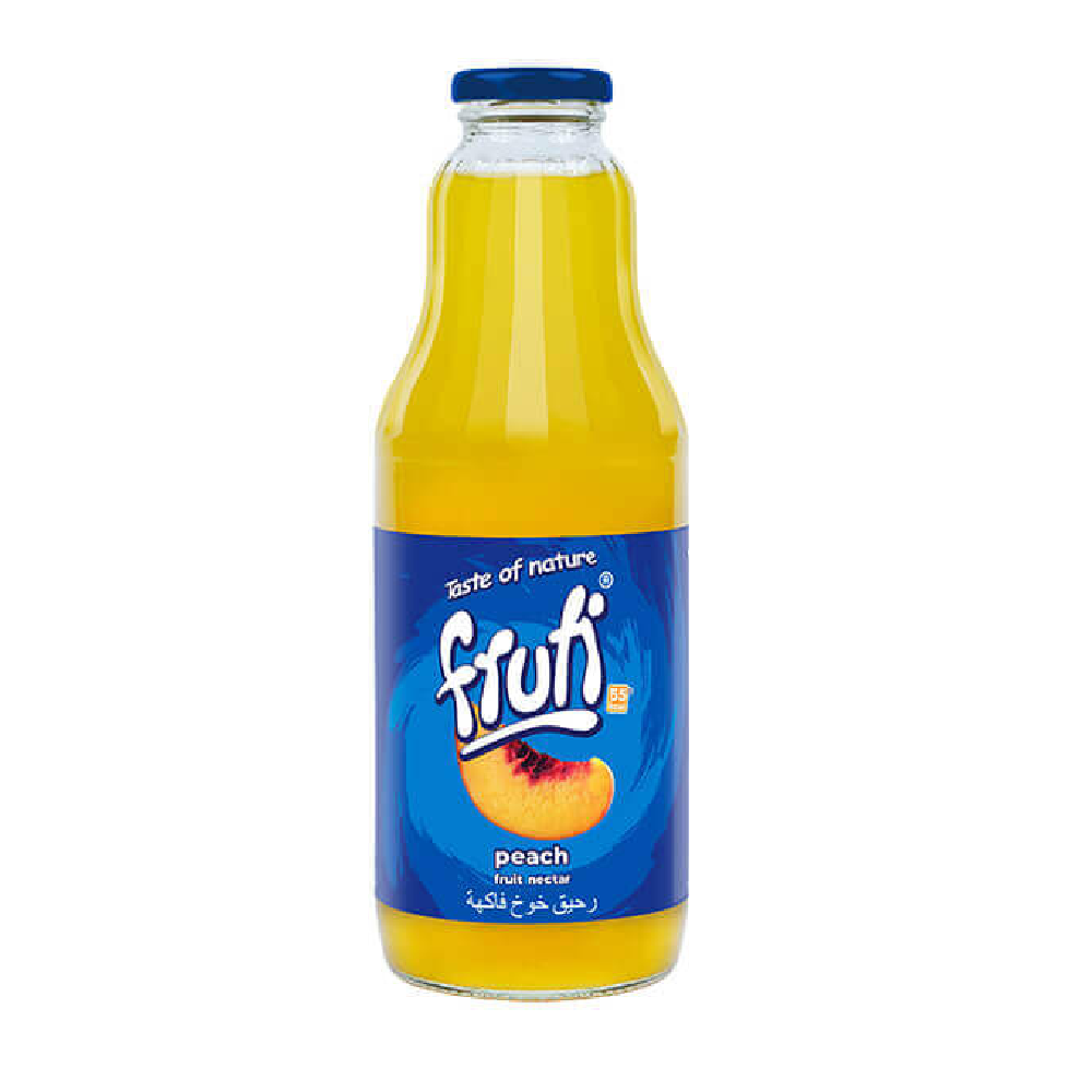 FRUTI PEACH GLASS BOTTLE 1 LTR