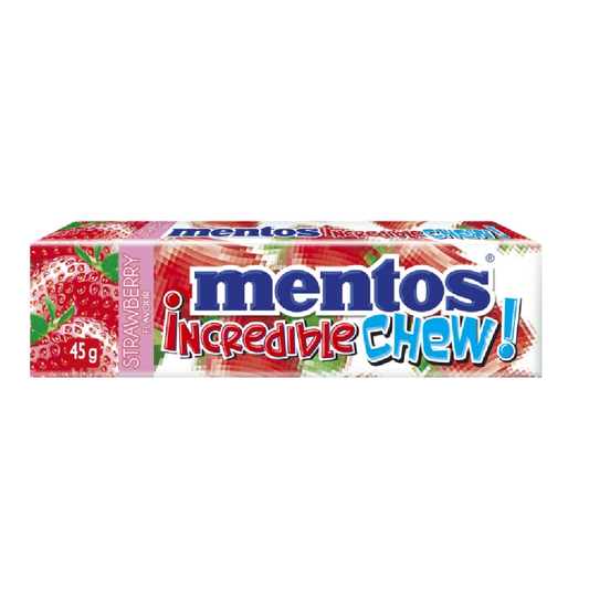 MENTOS INCREDIBLE STRAWBERRY CHEW 45 GM