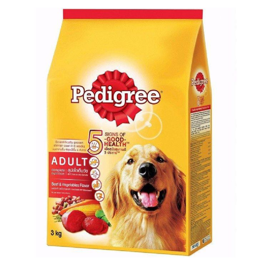 PEDIGREE DOG FOOD ADULT BEEF AND VEGETABLE 3 KG