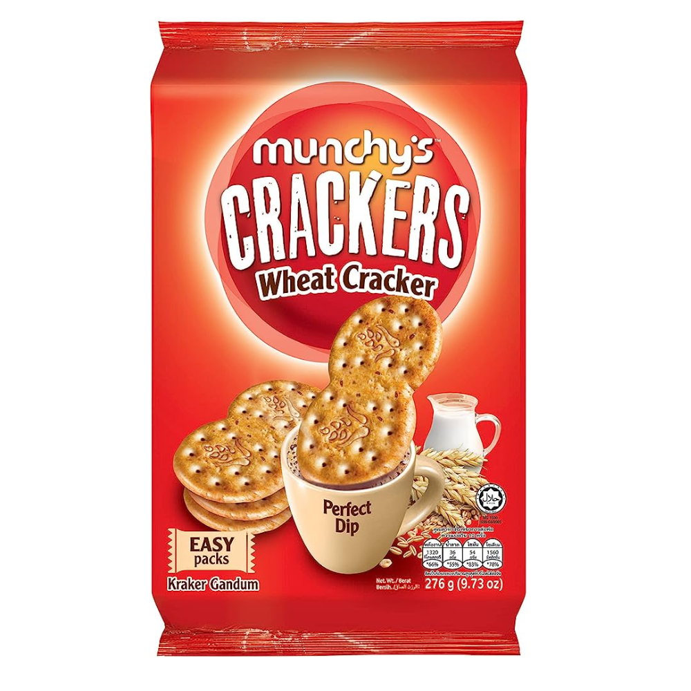 MUNCHYS CRACKERS BISCUIT WHEAT 322 GM