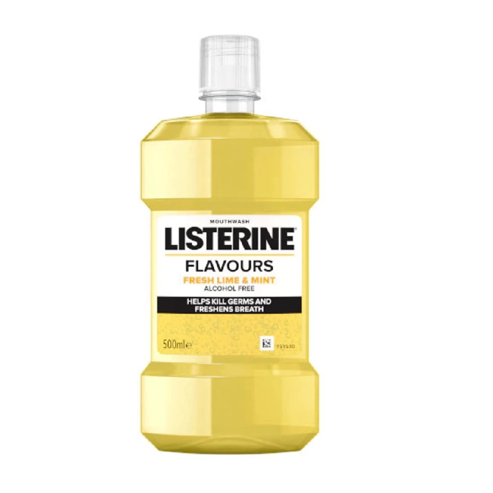 LISTERINE MOUTH WASH LIME & MINT ZERO ALCOHOL 500 ML