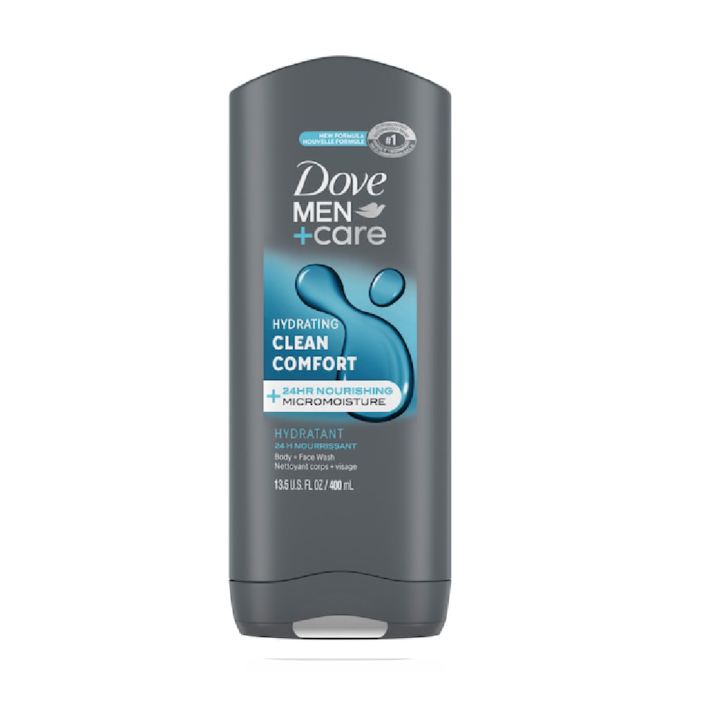 DOVE MEN CARE BODY AND FACE WASH CLEAN COMFORT 400 ML