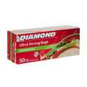 DIAMOND ZIPPER BAGS SANDWICH 50 CT PC