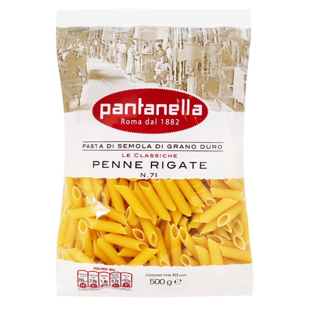 PANTANELLA PASTA PENNE RIGATE WHOLE WHEAT NO 71 500 GM