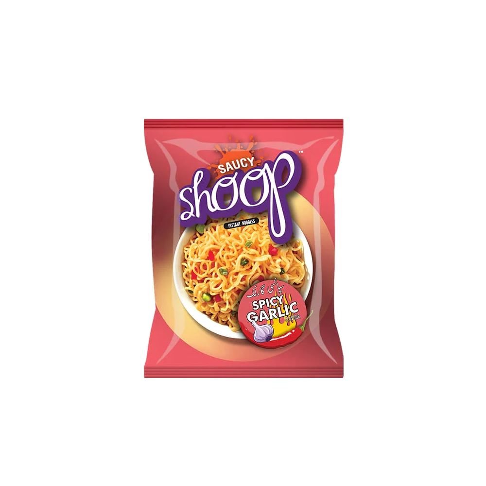 SHAN SHOOP NOODLES SAUCY SPICY GARLIC 67 GM