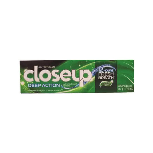 CLOSE UP TOOTH PASTE GEL DEEP ACTION MENTHOL FRESH 100 GM