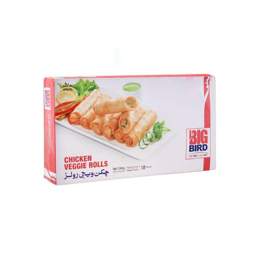 BIG BIRD CHICKEN VEGGIE ROLL 18 PCS 540 GM