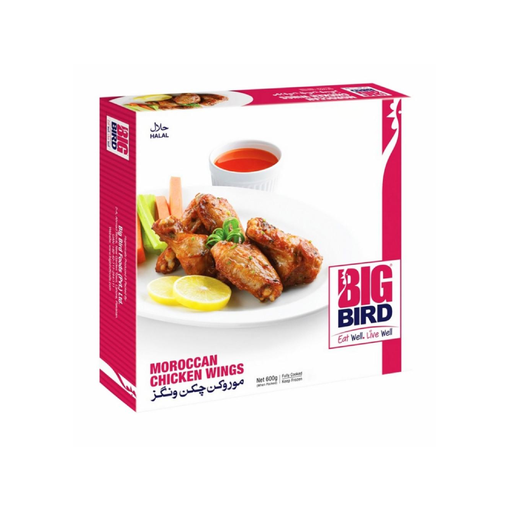 BIG BIRD MOROCCAN CHICKEN WINGS 600G