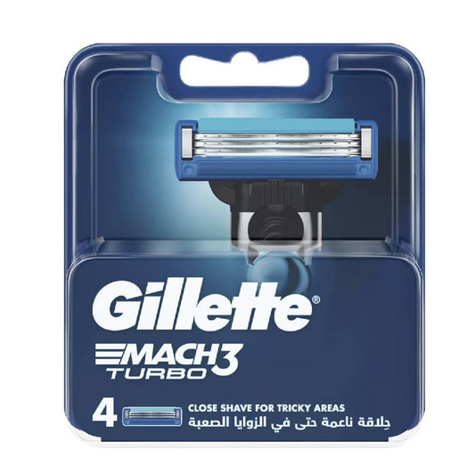 GILLETTE MACH 3 TURBO 4 PCS