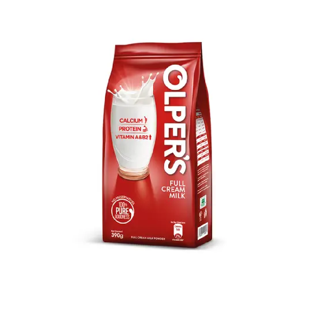 OLPERS FULL CREAM MILK POWDER POUCH 390 GM