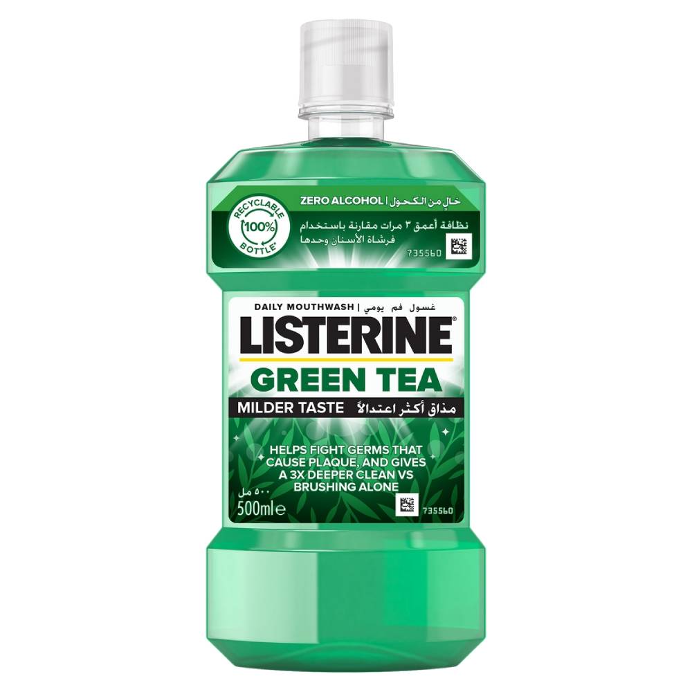 LISTERINE GREEN TEA MOUTH WASH 500ML