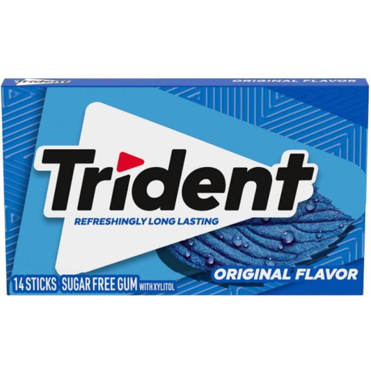 TRIDENT BUBBLE GUM ORIGINAL FLAVOR 14 STICK