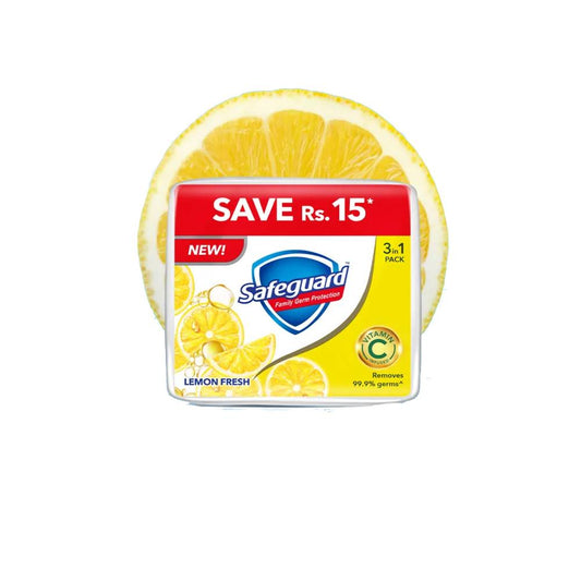 SAFEGUARD SOAP LEMON FRESH MEDIUM SIZE 3X95 GM