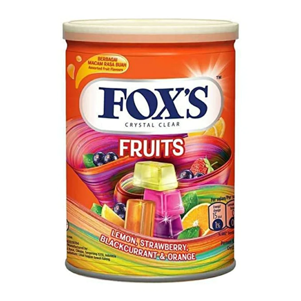 FOXS CANDY FRUITS TIN 180 GM