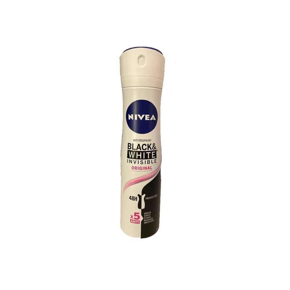 NIVEA DEODORANT INVISIBLE ORIGINAL BLACK & WHITE 150 ML