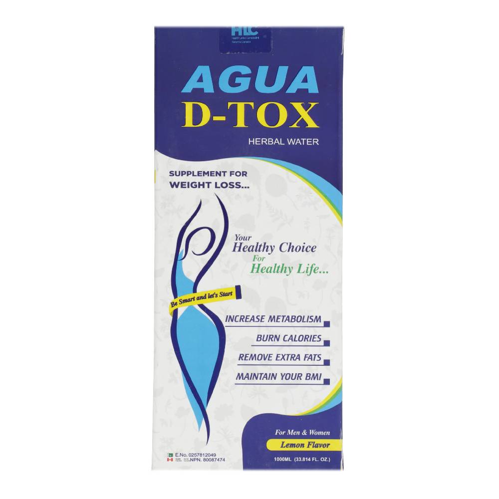 AGUA D-TOX HERBAL LEMON WATER FOR MEN AND WOMEN 1000ML