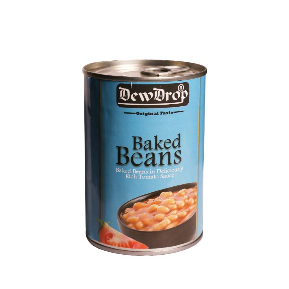 DEW DROP BAKED BEANS TIN 380 GM