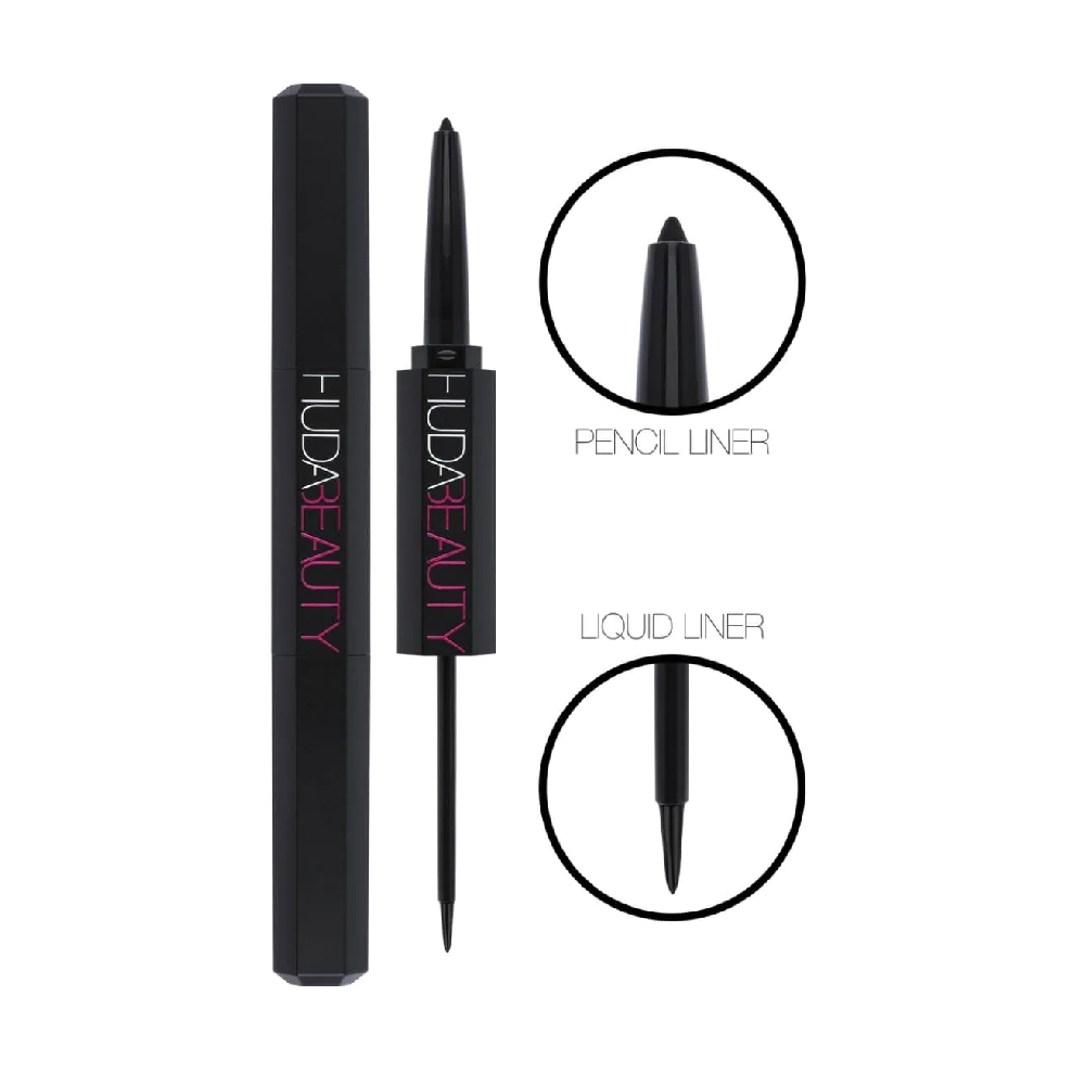 HUDA BEAUTY LIFE LINER DUO EYELINER PENCIL &LIQUID