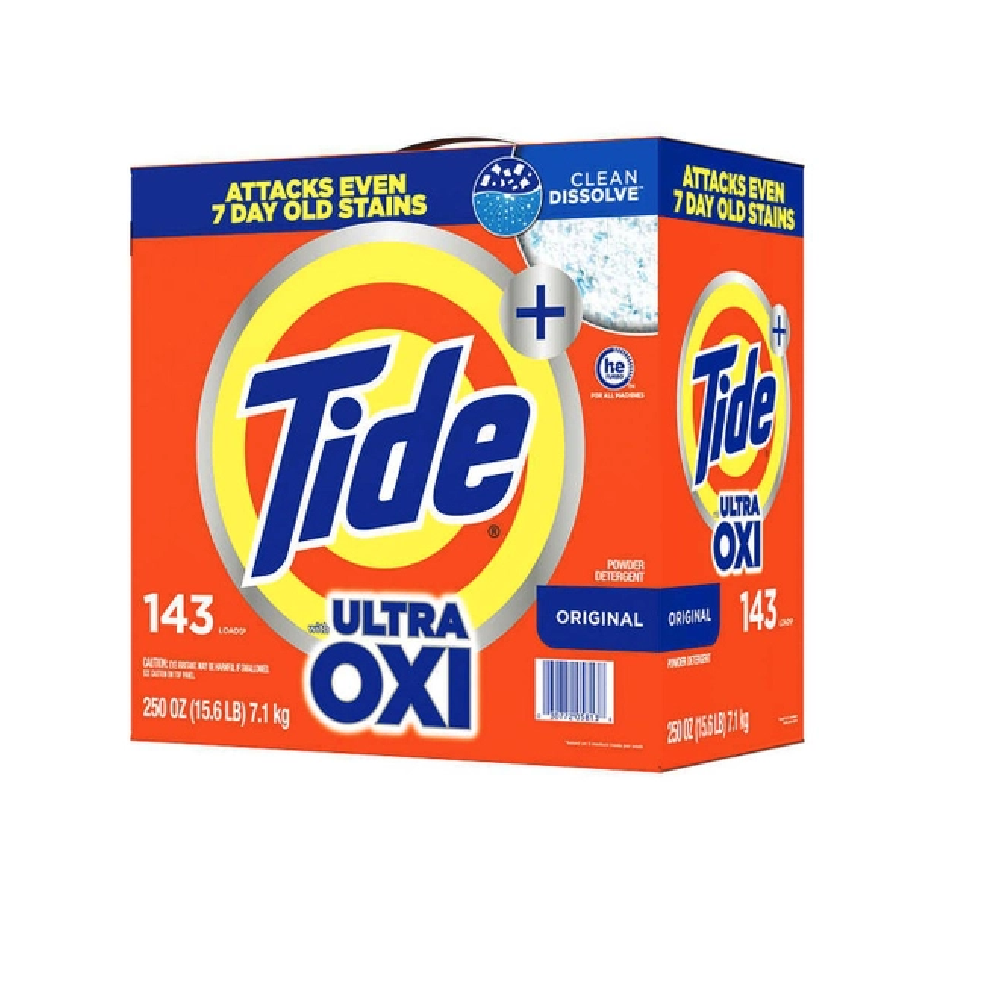 TIDE WASHING POWDER ULTRA OXI ORIGINAL 143 LOADS 7.1 KG