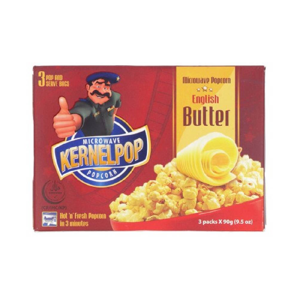 KERNEL POP CORN ENGLISH BUTTER 3PC PACK 270 GM