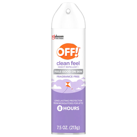 OFF! Clean Feel Insect Repellent 1, Aerosol Mosquito & Bug Spray with Picaridin, 7.5 oz