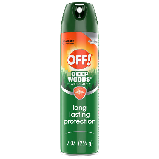 OFF! Deep Woods Insect Repellent V, up to 8 Hours of DEET Defense from Mosquitoes, 9 oz