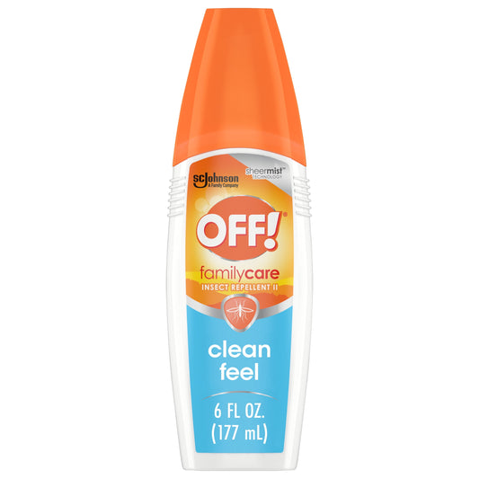 OFF! FamilyCare Insect Repellent II, Clean Feel Pump Bug Spray with Picaridin, 6 oz