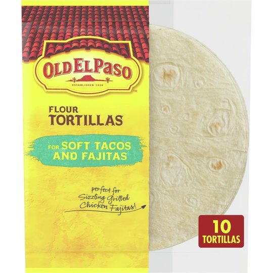 Old El Paso Flour Tortillas, For Soft Tacos and Fajitas, 10 Ct., 8.2 oz.