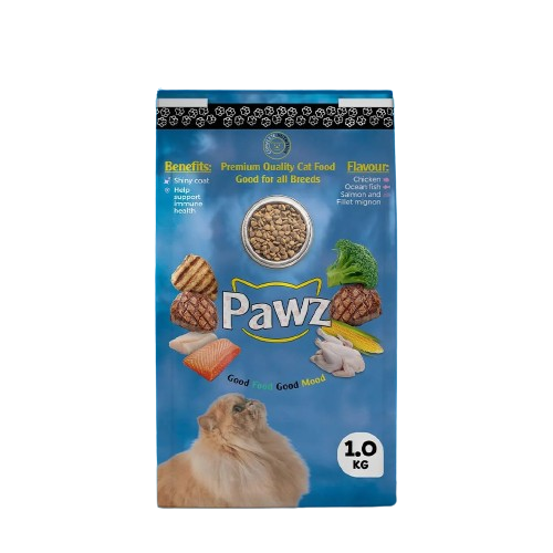 PAWZ DRY CAT FOOD CHICKEN N VEGETABLE FLAVOUR 1 KG