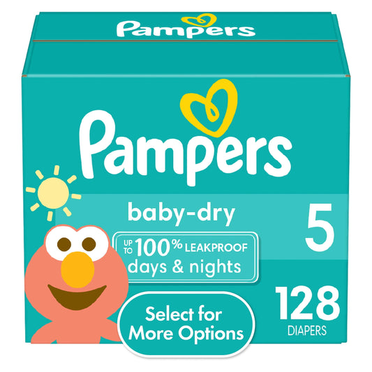 Pampers Baby Dry Diapers Size 5, 128 Count