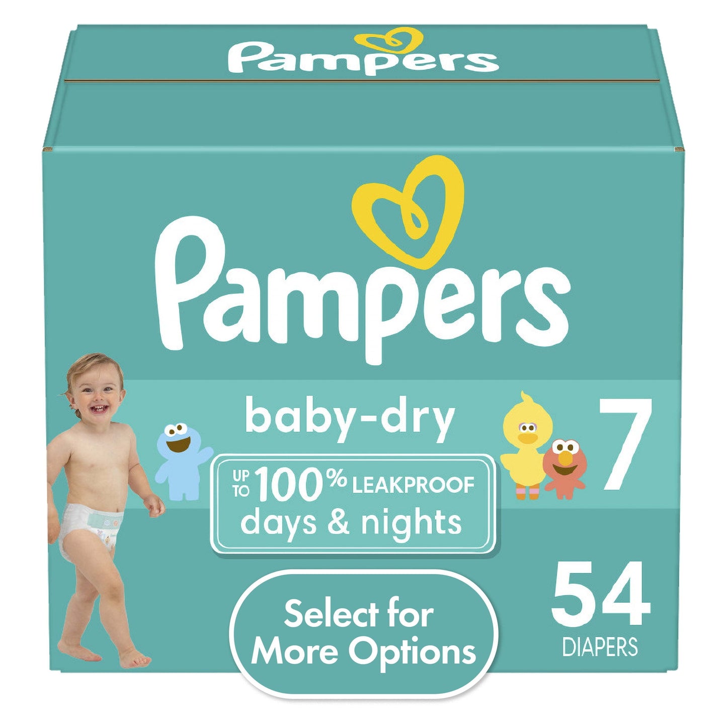 Pampers Baby Dry Diapers Size 7, 54 Count