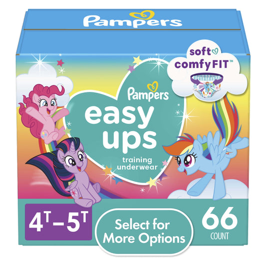 Pampers Easy Ups My Little Pony Training Pants Toddler Girls 4T/5T 66 Ct