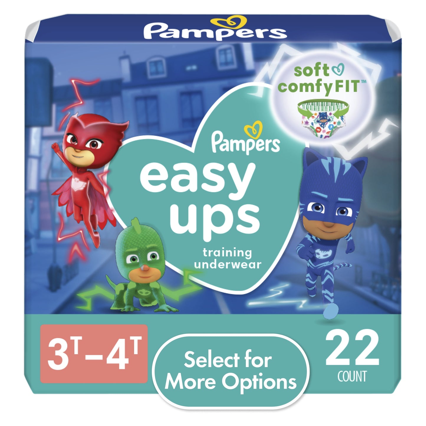 Pampers Easy Ups PJ Masks Training Pants Boys Size 3T/4T 22 Count