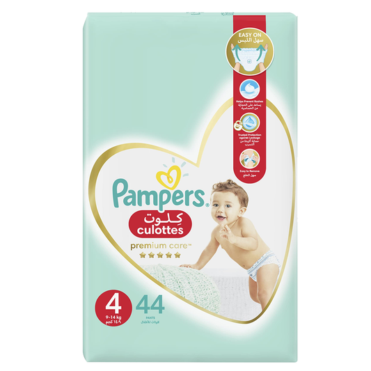 4 PAMPERS PREMIUM CARE 9-14 KG 44 PANTS