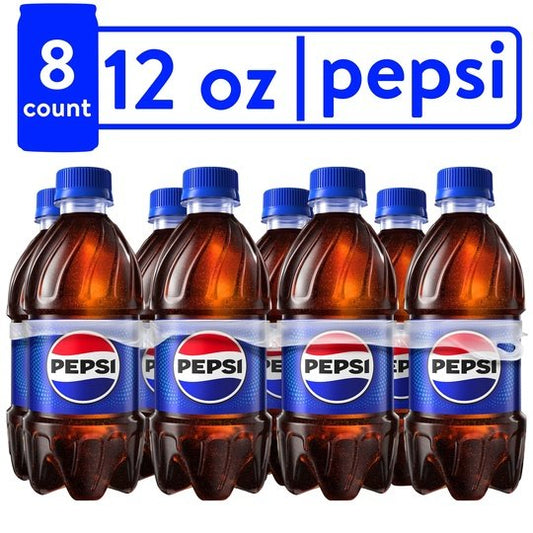 Pepsi Cola Soda Pop, 12 fl oz, 8 Pack Bottles