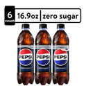 Pepsi Zero Sugar Soda Pop, 16.9 fl oz, 6 Pack Bottles