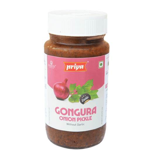 Priya Gongura Onion Pickle (Without Garlic)