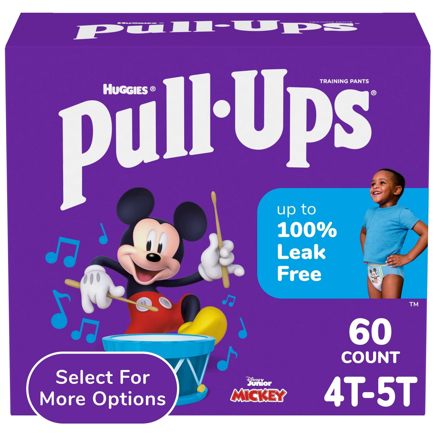 Pull-Ups Boys' Potty Training Pants, 4T-5T (38-50 lbs), 60 Count (Select for More Options)