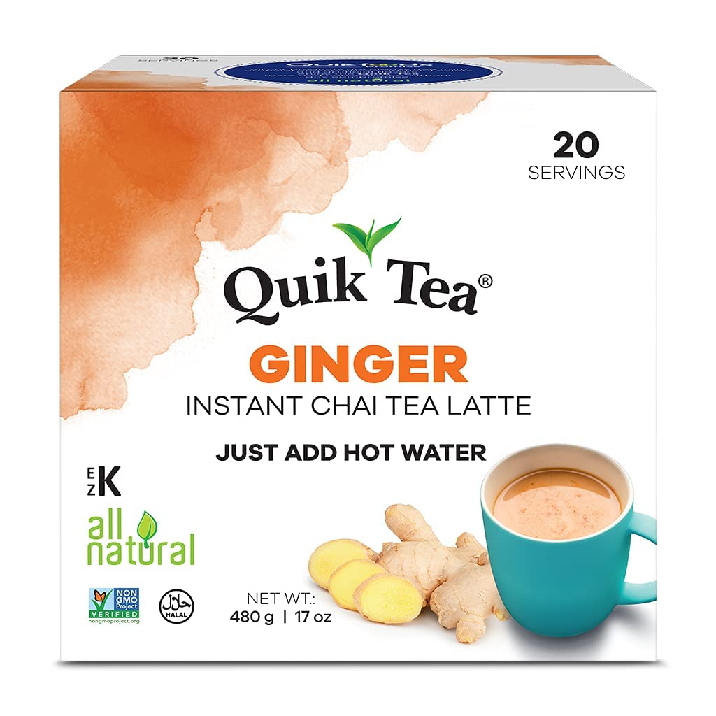 Quick Tea Ginger Instant Chai (20 Pouches)