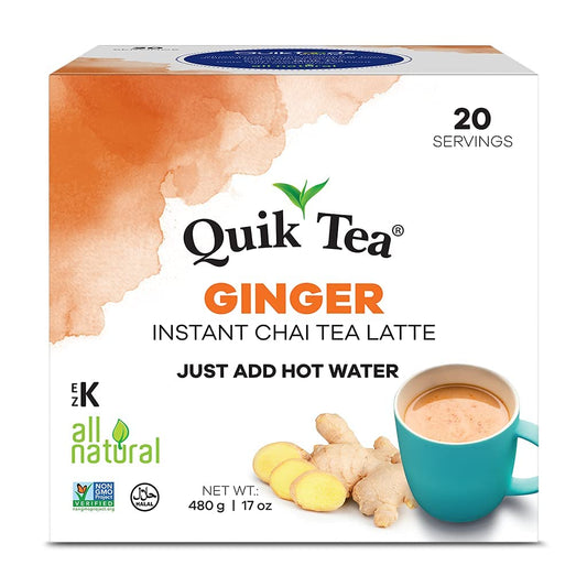 Quick Tea Ginger Instant Chai (20 Pouches)