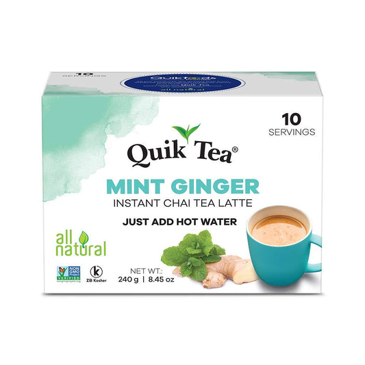 Quick Tea Mint Ginger Instant Chai (10 Pouches)