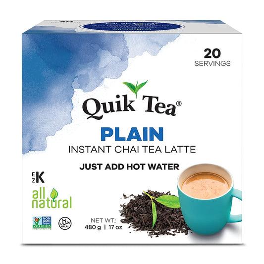 Quick Tea Plain Instant Chai (20 Pouches)