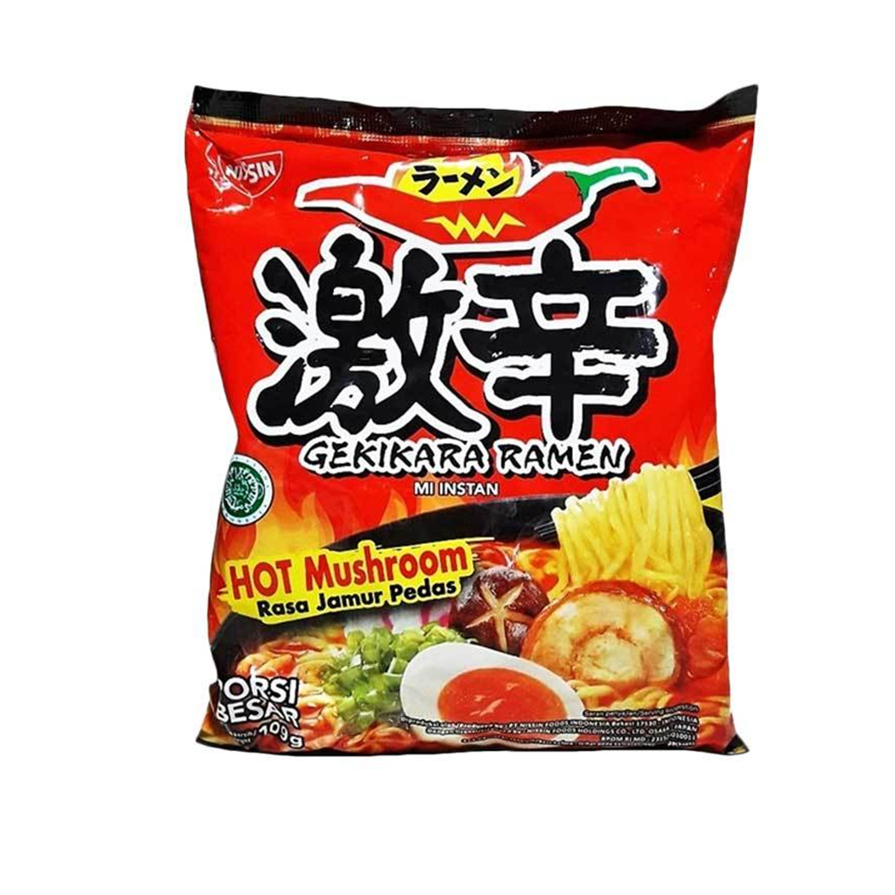 NISSIN GEKIKARA RAMEN NOODLES HOT MUSHROOM 109 GM